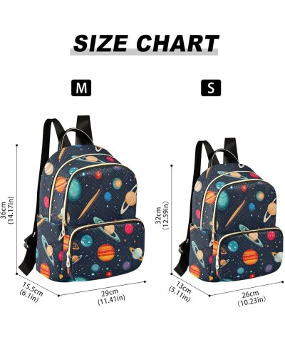 Space Planet Galaxy Backpack Purse for Women Small Travel Bag Fashion Daypack M 202a0393 S(10.23"x5.11"x12.59") 202a0393 $21....