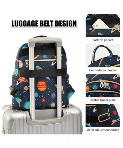 Space Planet Galaxy Backpack Purse for Women Small Travel Bag Fashion Daypack M 202a0393 S(10.23"x5.11"x12.59") 202a0393 $21....