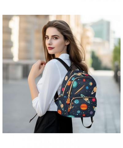 Space Planet Galaxy Backpack Purse for Women Small Travel Bag Fashion Daypack M 202a0393 S(10.23"x5.11"x12.59") 202a0393 $21....