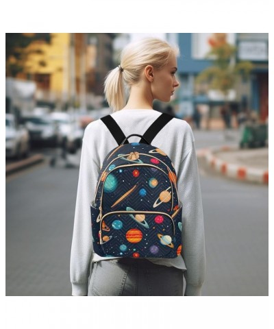 Space Planet Galaxy Backpack Purse for Women Small Travel Bag Fashion Daypack M 202a0393 S(10.23"x5.11"x12.59") 202a0393 $21....