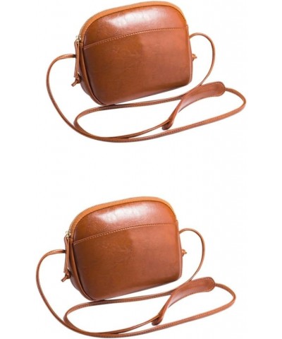 2pcs handbags Women Bag Mini Shoulder Bag brown crossbody bags for women PU Crossbody Bag crossbody purses for women cross sh...