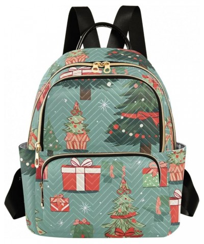 Christmas Tree Ribbon Gifts Fashion Travel Backpack for Women Multi Pockets Lightweight Purse for Women-S Multicolor Medium $...