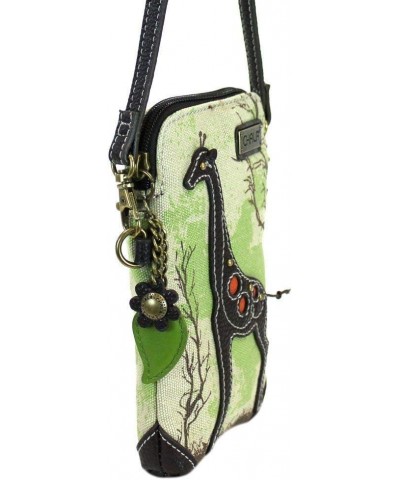 Crossbody Cell Phone Purse-Women Canvas Multicolor Handbag with Adjustable Strap Giraffe - Sand $20.28 Crossbody Bags