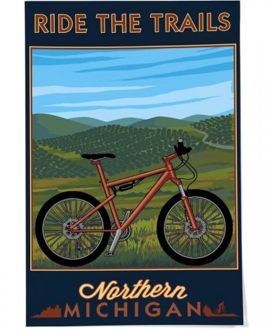 24x36 Inch Giclee Print, Northern Michigan, Mountain Bike Scene, Ride the Trails $26.99 Totes