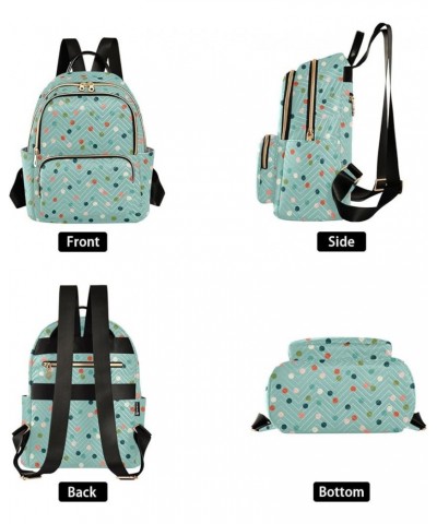 Colorful Polka Dot Women Backpack Purse Shoulder Bag Color Small $19.46 Backpacks