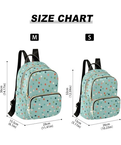 Colorful Polka Dot Women Backpack Purse Shoulder Bag Color Small $19.46 Backpacks