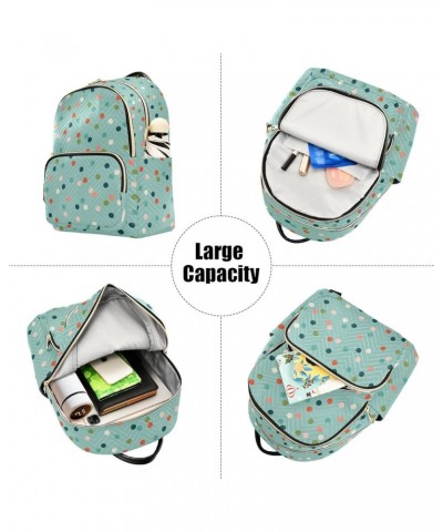 Colorful Polka Dot Women Backpack Purse Shoulder Bag Color Small $19.46 Backpacks