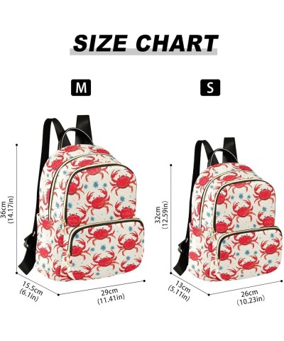 4cute Crab Backpack Purse for Women Small Travel Bag Fashion Daypack M 202a4563 S(10.23"x5.11"x12.59") 202a4563 $19.27 Backpacks