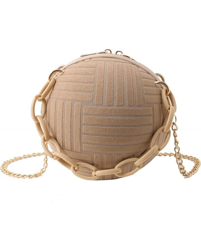 Basketball Purse, Cute Basketball Purses for Women Girls Small Basketball Tote Bag Crossbody Handbag Khaki $12.97 Totes