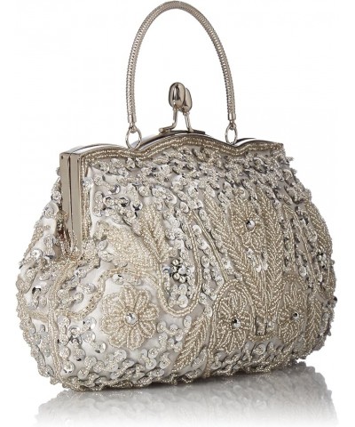 Women's Wedding Seed Bead Evening Bags Silver $20.56 Evening Bags