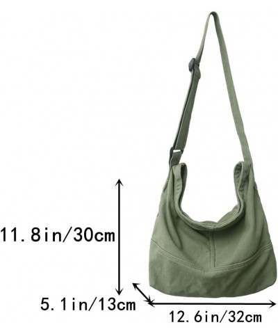 Women's Sling Crossbody Bags Large Shoulder Shopping Hobo Bag Simple Canvas Shoulder Bag Trendy Messenger Bag Travel Brown $1...