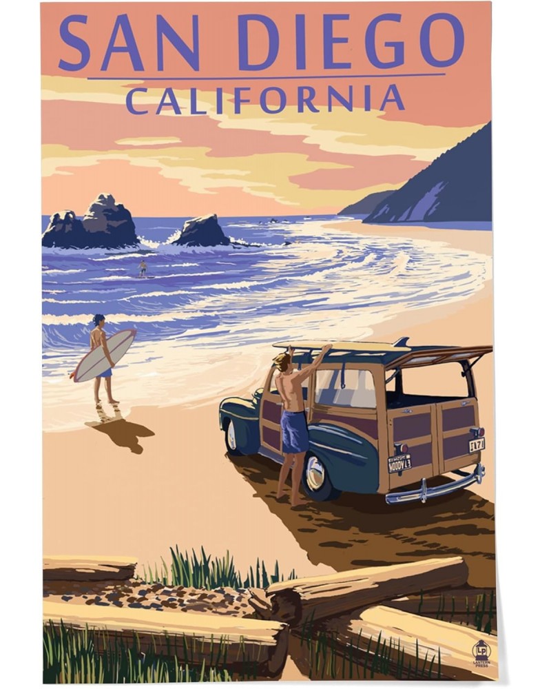 24x36 Inch Giclee Print, San Diego, California, Woody on Beach $25.49 Totes