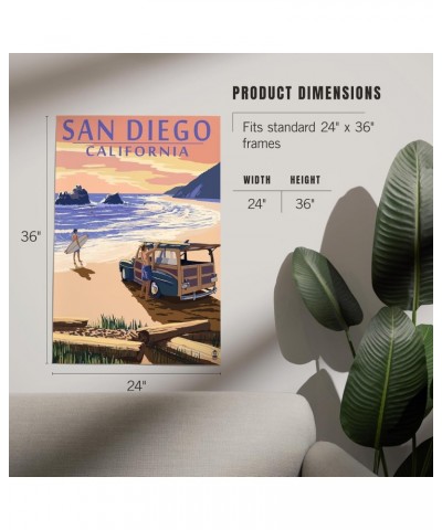 24x36 Inch Giclee Print, San Diego, California, Woody on Beach $25.49 Totes