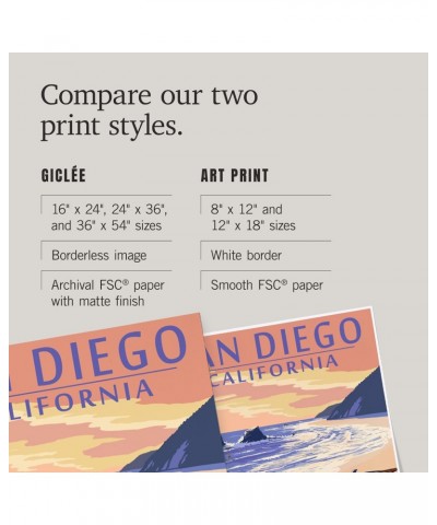 24x36 Inch Giclee Print, San Diego, California, Woody on Beach $25.49 Totes