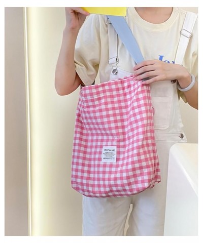 Shopper Bag Canvas Shopping Bag Large Capacity Handbag Shoulder Bag Trendy Bag School Book Bag for Girl Women Pink $8.53 Cros...