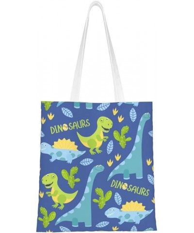 Dinosaurs Single Shoulder Fashion Canvas Tote Shopping Bags Handbags For Men And Women Dinosaurs22 $10.53 Totes