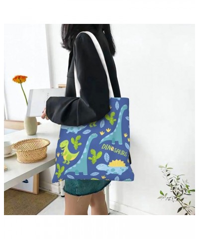 Dinosaurs Single Shoulder Fashion Canvas Tote Shopping Bags Handbags For Men And Women Dinosaurs22 $10.53 Totes