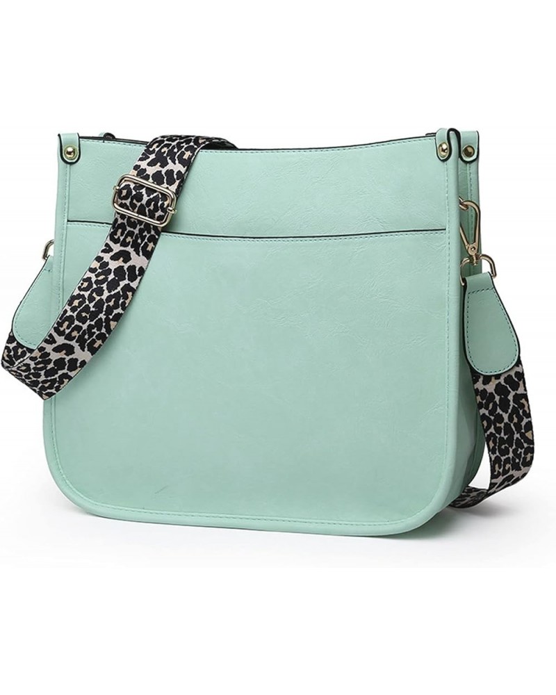 Crossbody Bags for Women Leather Hobo Shoulder Bag Tote Purses Handbag Satchel Bag Macaron Green $17.21 Crossbody Bags