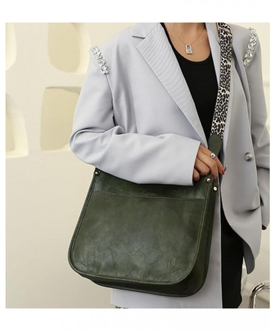 Crossbody Bags for Women Leather Hobo Shoulder Bag Tote Purses Handbag Satchel Bag Macaron Green $17.21 Crossbody Bags