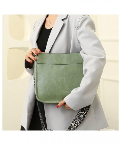 Crossbody Bags for Women Leather Hobo Shoulder Bag Tote Purses Handbag Satchel Bag Macaron Green $17.21 Crossbody Bags