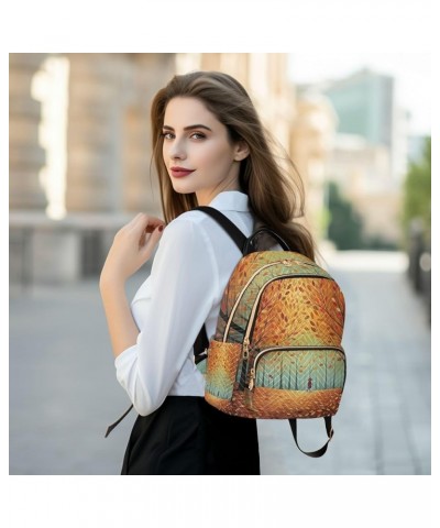 Flower Tulle Butterflies Women Fashion Backpacks, Fashion Travel Backpack, Summer Backpack, M Autumn Beautiful Fallen Leaves-...