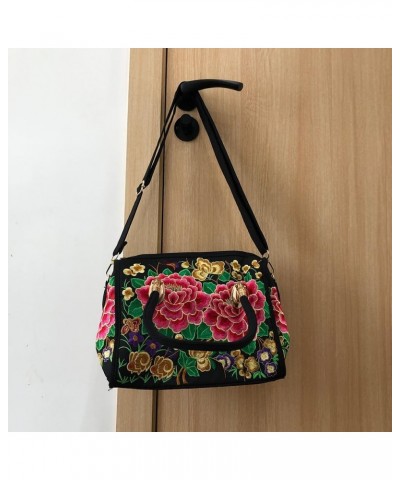 Bohemian Women Floral Embroidered Canvas Handbag Vintage Ladies Casual Ethic Boho Zipper Shoulder Travel Bag Bags Model 7 $90...