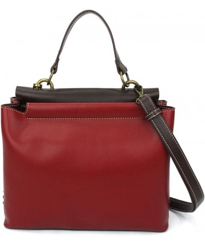 Charming Satchel with Adjustable Strap - Llama - Burgundy $36.75 Satchels