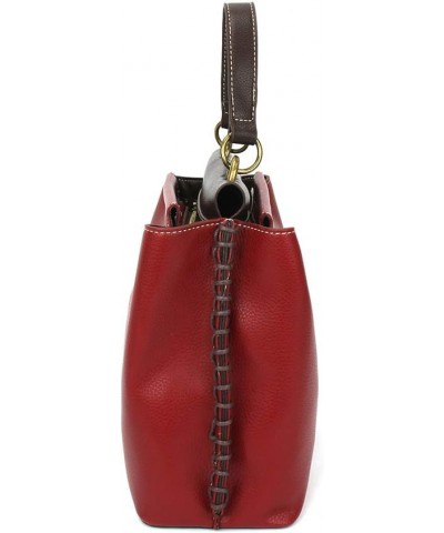 Charming Satchel with Adjustable Strap - Llama - Burgundy $36.75 Satchels