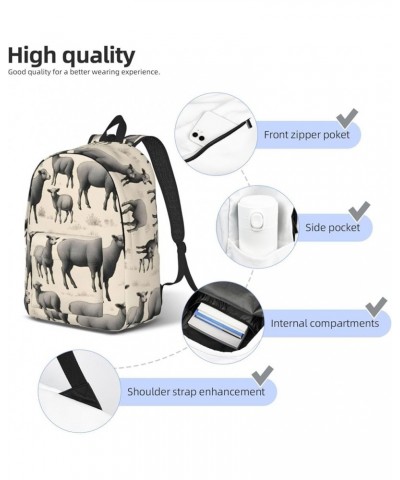 Cute Sheep Lamb Print Lightweight Travel Canvas Backpack Casual Daypack For Men Women Work, Sports, Beach Black Small $24.23 ...