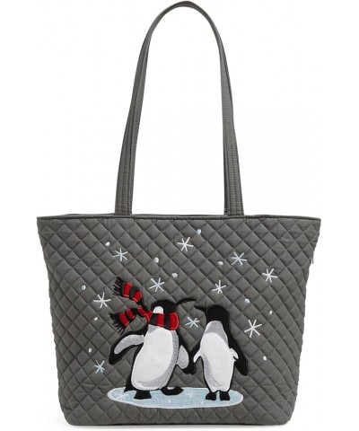 Womens Cotton Small Vera Tote Bag Penguin Pair - Recycled Cotton $30.18 Totes