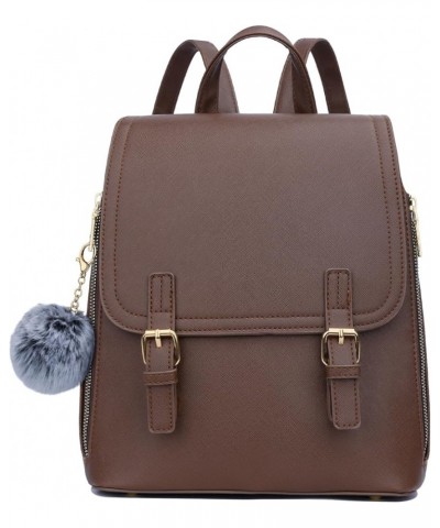 Stylish Small Backpack Bag for Women Synthetic Leather Mini Bookbag Purse with Multiple Pockets (a-wine) Z-coffee $16.10 Back...