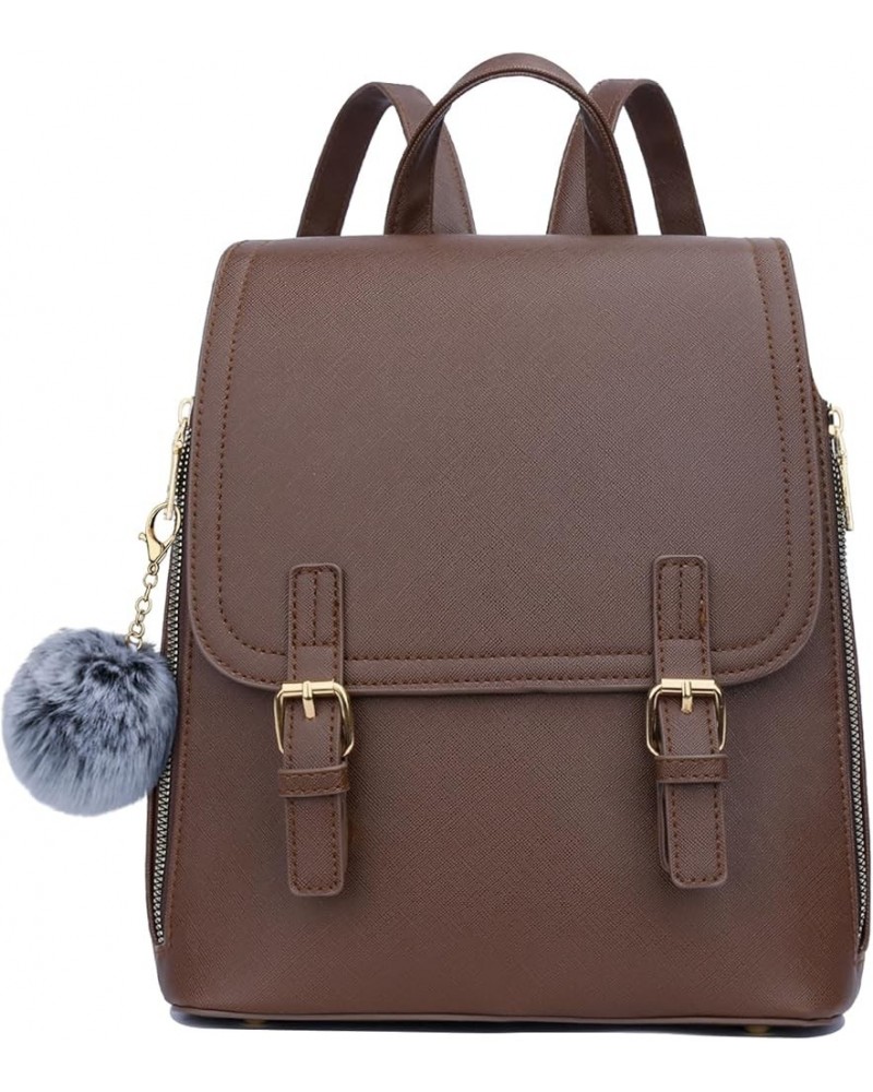 Stylish Small Backpack Bag for Women Synthetic Leather Mini Bookbag Purse with Multiple Pockets (a-wine) Z-coffee $16.10 Back...