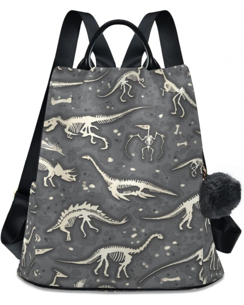 Dino Skeletons Dinosaurs Womens Backpack Purse Travel Backpack Anti Theft Shoulder Bag Satchel Bags for Ladies Work Travel Wo...