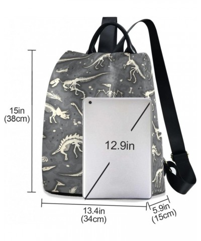 Dino Skeletons Dinosaurs Womens Backpack Purse Travel Backpack Anti Theft Shoulder Bag Satchel Bags for Ladies Work Travel Wo...