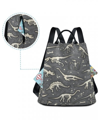 Dino Skeletons Dinosaurs Womens Backpack Purse Travel Backpack Anti Theft Shoulder Bag Satchel Bags for Ladies Work Travel Wo...