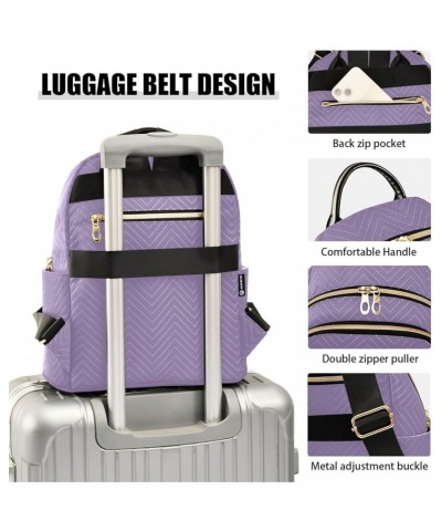 Plain Lavender Purple Women Backpack Purse Ladies Fashion Shoulder Bag Daypack Travel Bag 7.5L Small $13.95 Backpacks