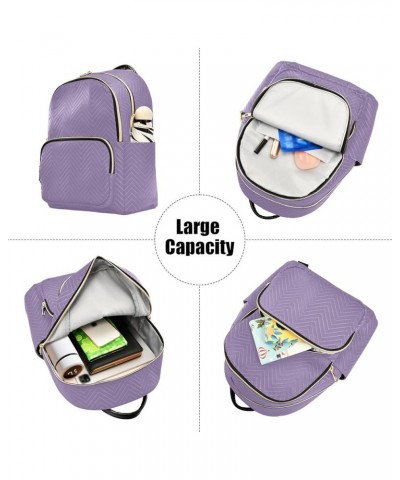 Plain Lavender Purple Women Backpack Purse Ladies Fashion Shoulder Bag Daypack Travel Bag 7.5L Small $13.95 Backpacks