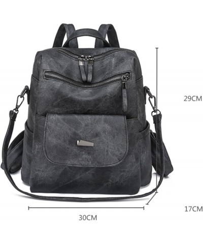 Large Backpack for Women Retro Leather Purse Multi-functional Daypack Shoulder Bag Office Coffee $35.84 Backpacks