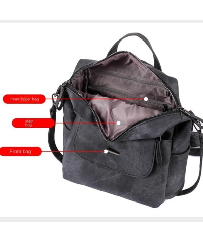 Large Backpack for Women Retro Leather Purse Multi-functional Daypack Shoulder Bag Office Coffee $35.84 Backpacks