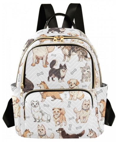 Tail Wagging Dogs Fashion Travel Backpack for Women Multi Pockets Lightweight Purse for Women-S Multicolor Medium $16.42 Back...