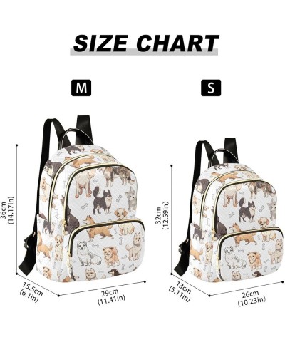 Tail Wagging Dogs Fashion Travel Backpack for Women Multi Pockets Lightweight Purse for Women-S Multicolor Medium $16.42 Back...