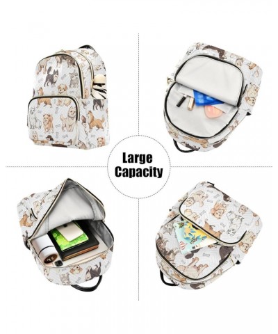 Tail Wagging Dogs Fashion Travel Backpack for Women Multi Pockets Lightweight Purse for Women-S Multicolor Medium $16.42 Back...