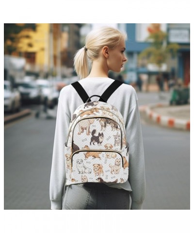 Tail Wagging Dogs Fashion Travel Backpack for Women Multi Pockets Lightweight Purse for Women-S Multicolor Medium $16.42 Back...