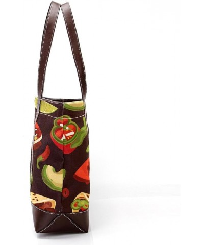 Canvas Tote Bags, Large Tote Bags for Women, Women's Tote Handbags, Mexican Food Taco Chicken Taco Avocado, Tote Bag for Work...