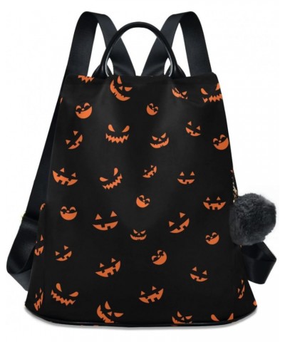 Various Pumpkin Expression Women Backpack Purse Anti-theft Casual Shoulder Bag Fashion Ladies Bags $16.00 Backpacks