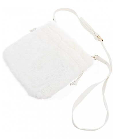 1 PC Drawstring Plush Bag Across Body Bag for Women Hand Bag for Womens Crossbody Bags for Women Trendy White $11.15 Crossbod...