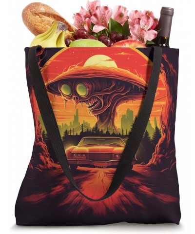 Alien abducting Dinosaurs using UFOs vector illustration Tote Bag $11.95 Totes