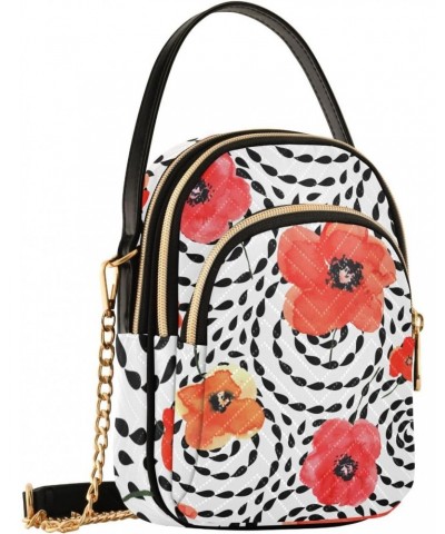 Spiral Blots Flowers Crossbody Bags for Women Crossbody Tote Bag Phone Bags Wallet with Chain Strap for Everyday Use $11.18 T...