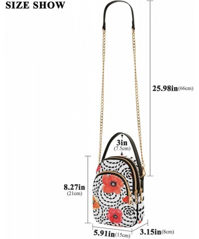 Spiral Blots Flowers Crossbody Bags for Women Crossbody Tote Bag Phone Bags Wallet with Chain Strap for Everyday Use $11.18 T...