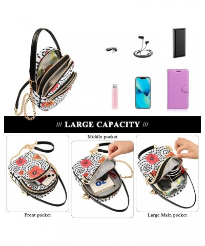 Spiral Blots Flowers Crossbody Bags for Women Crossbody Tote Bag Phone Bags Wallet with Chain Strap for Everyday Use $11.18 T...